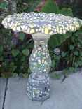 Full Size Mosaic Birdbath 6 small