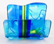 Fused Glass Business Card Holder - Smooth Sailing 5 small