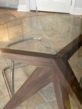 Greg's Solid Unstained Black Walnut Tripod For 42 Inch Diameter Glass Top 2 small