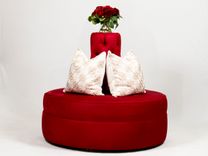 Small Round Circle Settee Sofa Couch In Microfiber 1 small