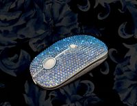 Crystallized Wireless Computer Mouse Usb Bling Bedazzled Genuine European Crystals 1 small
