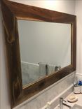 Solid Walnut Modern Vanity W/ Hand Turned Legs 3 small