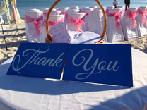 Thank You Wedding Signs Blue And White Wedding Decor 4 small