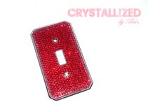 Any Configuration Crystallized Wall Light Switch Plate Bling European Crystals Bedazzled 2 small