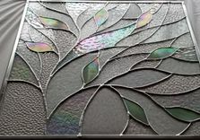 Stained Glass Iridescent Decorative Leaves Window 2 small
