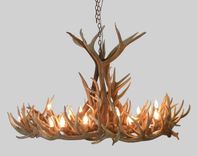 Mt Elbert Elk & Mule Deer Antler Chandelier 1 small
