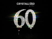Crystallized Cake Topper Numbers Age Birthday Wedding Party Bling European Crystals Bedazzled 1 small