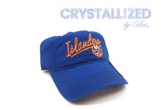 New York Islanders Nhl Crystallized Snapback Baseball Cap Genuine European Crystals Bedazzled 2 small
