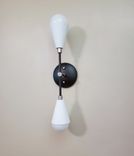 Modern Wall Sconce - Mid Century Light - Black White Nickel Linear Vanity Light - Modern Bathroom 3 small