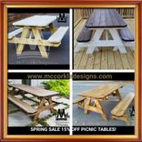 Picnic Tables Outdoor Seating! 1 small