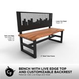 Bench With Live Edge Top And Customizable Backrest 1 small