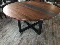 Round Walnut Dining Table 3 small