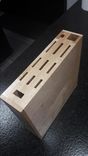 Solid Maple Vertical Knife Block Mounted In Spice Cabinet 3 small