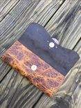 Handmade Leather Embossed Wallet With Handmade Closure Featuring 43 Nascar Richard Petty's Number 4 small