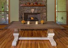 Reclaimed Dining Table, Shabby Chic Teak Wood Table 2 small