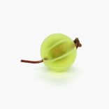 One Realistic Glass Green Gooseberry Sculpture, Hand Blown and Life-Sized 5 small