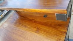 Metal Frame & Reclaimed Wood Reception Desk 4 small