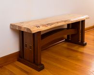Live Edge Craftsman Style Wood Bench 1 small