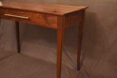 Walnut Bow-Front Writing Desk 2 small