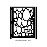 Decorative Metal Gate - River Rocks - Handmade - Abstract - Architectural Panel 2 small