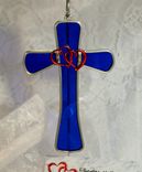 Red Heart Cross Suncatcher 1 small