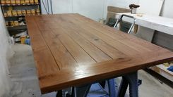 White Oak Farmhouse Dining Table 2 small