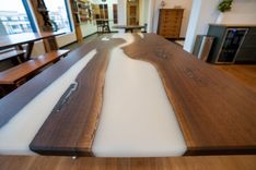 White Epoxy Dining Table With Diamond X-Shaped Legs 5 small