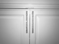 Pair Crystallized Satin Nickel Cabinet Handle Pulls Home Decor Bling European Crystals Bedazzled 3 small