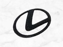 Jet Black Lexus Crystallized Car Emblem Bling Genuine European Crystals Bedazzled Badges 1 small