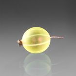One Realistic Glass Green Gooseberry Sculpture, Hand Blown and Life-Sized 3 small