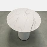 Oval Shape Custom Conference Table, Engineered Stone Top - Aurora Meeting Table 3 small