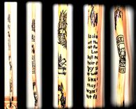 Hand Carved Hiking Stick,Wood Anniversary Gift,, Walking Stick 3 small