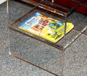 Acrylic Waterfall Edge Side/End Table With Shelf.  Hand Crafted, Custom Made 4 small