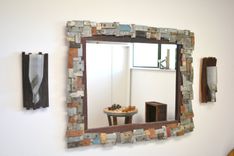 Wine Barrel Ring Mirror - Musa - Made From Retired California Wine Barrel Rings 1 small
