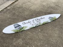Tropical Wedding Decor. Beach Wedding Sign Surfboard. Gift For Couple Christmas 5 small