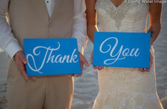 Thank You Wedding Signs Blue And White Wedding Decor 1 small