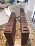 Solid Walnut Vertical Knife Block 3 small