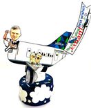 Pilot Airplane Cake Topper, Milestone Aviator, Pilot, Flight Attendant Birthday Cake Topper 6 small