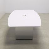 Boat Shape Custom Conference Table, Engineered Stone Top - Aurora Meeting Table 6 small