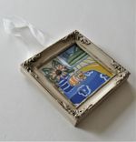 Cat And Sunflower Acrylic Painting, 5" X 5", Original Acrylic Art Canvas 2 small