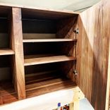 Acid Washed Copper & Walnut Entertainment Center 5 small