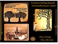 Anniversary gift, Wood, Five year, Couples gift, Family name, Cutting Board, Custom, Charcuterie Board, Hand Created Designs, No Machines Used 5 small