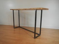 Live Edge Cherry And Steel Mid Century Modern Console Table 6 small