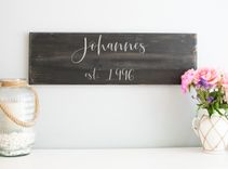 Last Name Sign - Family Name Established Sign - Personalized Signs For Home 2 small