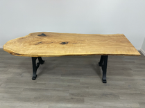 Live Edge Ash Dining Table, Slab Dining Table, Industrial Dining Table, Rustic Kitchen Table 5 small