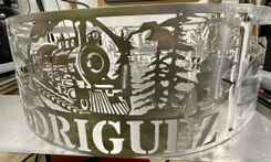Personalized Train Scene Fire Pit Ring 1 small