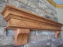 Fireplace Mantel Knotty Alder Classic Traditional Crown Mold And Corbels Summit 1 small