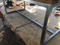 Walnut And Steel Coffee Table 3 small