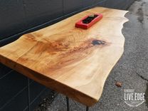 Live Edge Sofa Table- Console Table- Foyer Table- Natural Wood- Mid Century- Light Wood 1 small