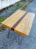 Catalpa And Walnut Live Edge Coffee Table- Small Coffee Table- Natural Wood- Gold- Brown- Chocolate 1 small
